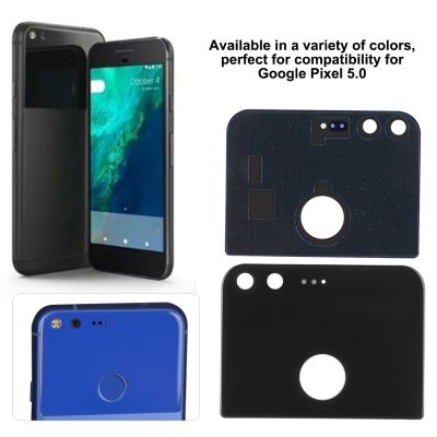 แผ่นปิดด้านหลังกล้องโทรศัพท์มือถือฝาครอบเลนส์กระจกสำหรับ Google Pixel 5.0 (สีดำ)