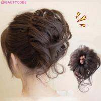 ☬ BEAUTYCODE Simulation Women Donu chignon wig Messy Hairpiece Elastic Band Straight Donu High Temperture Fiber Natural Fake Hair