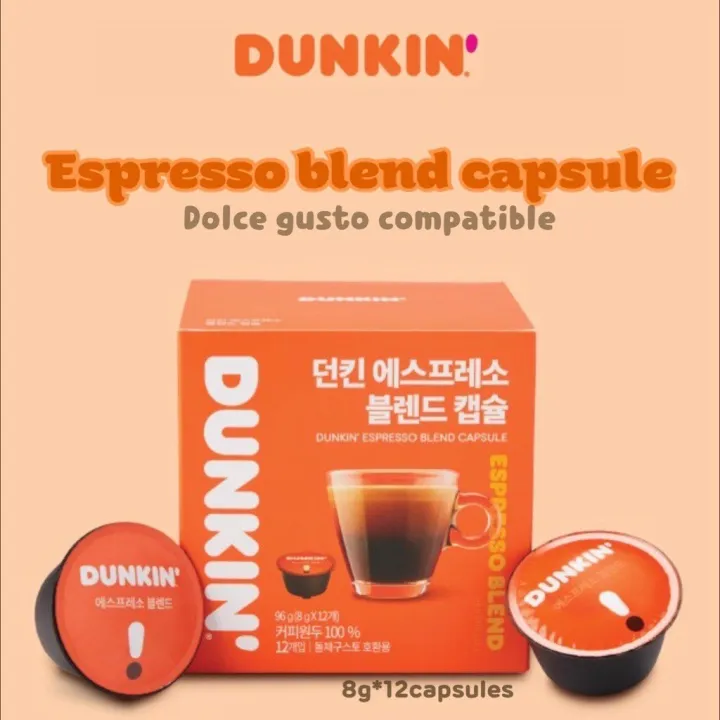 NESCAFÉ Dolce Gusto compatible dunkin donuts coffee capsules espresso