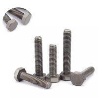 1/5pcs Titanium Hex Bolts Hexagon Head Full Thread  M4 M5 M6 M8 M10 Threaded Rod Hex Bolt Fastener Furniture Bolts Fasteners