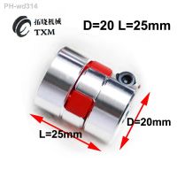 1PC D20L25 Spider Flexible Motor Coupler Aluminium Jaw Coupling 5x8 MM 3 4 5 6 6.35 7 10 MM