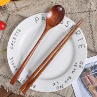 ETXWooden Reusable Durable Sushi Chopsticks Spoon Non-slip Chopstick Alloy Chopstick Chinese Chopstick Tableware Kitchen Tools