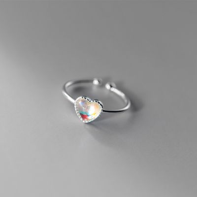 925 Silver Korean Female Simple Fashion Ring Swan Ring Crystal Ring Female Ins Ring New Accessory Gift