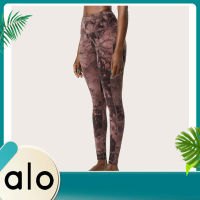 Alo Yoga 2022 Printed Yoga Pants Female Camouflage Color Matching Outer Wear High Waist Tight Hip Lift Sports Fitness Trousers