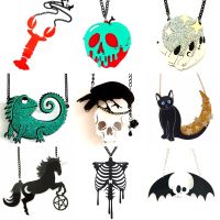 【HOT】✚☈✥ Goth Punk Necklace for Bat Crow Hip Hop Exaggeration Pendant Fashion Jewelry Charms