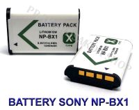 (แพ็คคู่ 2 ชิ้น) NP-BX1  NPBX1  BX1 แบตเตอรี่สำหรับกล้องโซนี่ Camera Battery For Sony Cybershot DSC-HX50V,HX300,HX400,RX1,RX100,WX300,HDR-AS10,AS15,AS30V,AS50R,AS100V,AS300R,CX240,CX440,MV1,PJ275,FDR-X3000