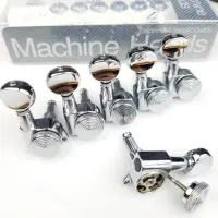 New Chrome Guitar Locking Tuners Electric Guitar Machine Heads Tuners JN-05SP Lock Silver Tuning Pegs ( With Packaging )