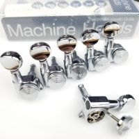 KR-New Chrome Guitar Locking Tuners Electric Guitar Machine Heads Tuners JN-05SP Lock Silver Tuning Pegs ( With packaging )