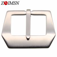 gdfhfj ZLIMSN Solid Watch Buckle Silver Brushed 20 22 24 26 28mm Stainless Steel Clasp for Leather Watchband Belt Accessories Promotion