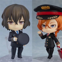 อะนิเมะ Bungo stray Dogs ตัวเลข10ซม. 1415 # Dazai Osamu 1414 # nakahara chuya PILOT ดูกล่อง figurings