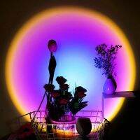 1 Pcs Twilight Atmosphere Light Rainbow Light LED Night Light 360 Rotating Live Projection Light Illumination Lighting