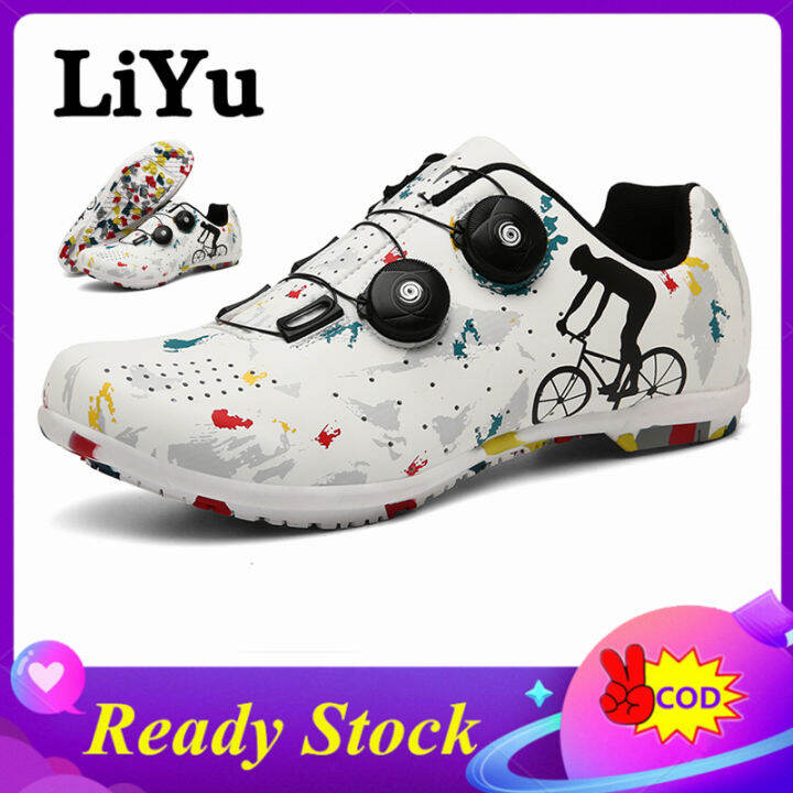 LiYu Camouflage Cycling Shoes High Quality No Lock Road Bike Shoes For Men  Women Bicycle Sports Shoes Outdoor Roadbike Mountain Bike Shoes No Cleats  Cycling Pedal Shoes On Sale 