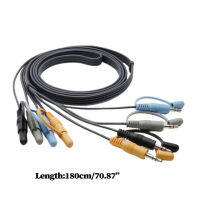 3.5mm Audional Cable 3-Poles At The Cord, 4-Port Male to Men Auxiliary Cord for Headphone Car Audios MP3 with 3.5mm Port