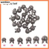 WENKEN 20Pcs/Bag แยก น้ำหนักเพิ่มเติม Line Sinkers ขั้วต่อตะขอ ตกปลาตะกั่วตก Sinker เปิดปาก