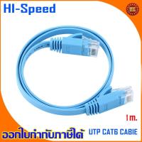 UTP CABLE CAT6 1 M. สายแลนแบบกลม CAT6 ยาว 1 เมตร.สีฟ้า