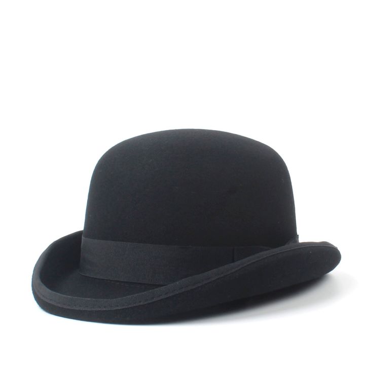 หมวกหมวกดาร์บี้สักหลาดขนแกะ100-สำหรับผู้ชายผู้หญิงเสื้ื้อยืดลายหมวกมายากลเครื่องแต่งกายงานปาร์ตี้ผ้าซาตินแบบทางการ