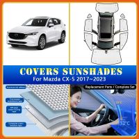 【hot】❐✘  Car Coverage Sunshade CX-5 CX5 CX 5 2017 2023 Sunproof Window Cover Front Rear Shades Accessories