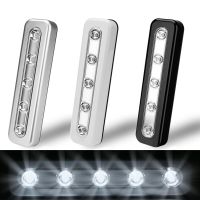 5 LEDs Night Light Portable Closet Lights AAA Battery Powered Wireless Cabinet Wall Lamp Sticky Tapes On/Off Night Lamp Night Lights