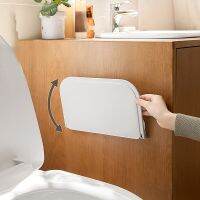 ○ 1Pc Foldable Wall Shelf Punch-Free Wall-mounted Plastic Floating Shelf Household Bathroom Toilet Towel Clothes Storage Rack