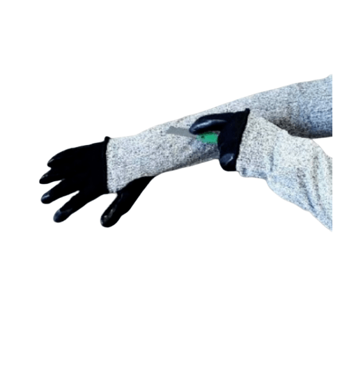 ปลอกแขนกันบาดแบบยาว สายรัดแขน ปลอกแขน กันมีดบาด สายรัดแขนกันบาด ป้องกันมีดบาด ของมีคม ป้องกันการเผาไหม้ สีเทา ยาว 37 ซม.