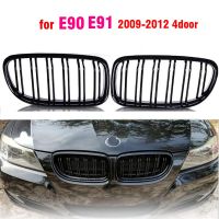 รถสีดำมีฮู้ดด้านหน้าตะแกรงครอบไฟหน้ารถตะแกรงสำหรับ BMW E90 325I 328I 328Xi 335I 330I 330Xi 2010 2011 2012