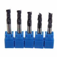 5pcs 6mm เส้นผ่านศูนย์กลาง Solid Carbide End Mill 2 Flute Micrograin CNC Milling Cutter เจาะ Bit Set