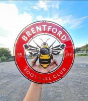 โลโก้ เบรนท์ฟอร์ด BRENTFORD เหล็กตัดเลเซอร์ขนาด 30x30 cm. หนา 2.5 mm. ทำสีเหมือนจริงใช้สี2k สีพ่นรถยนต์ภายนอก ทนทุกสภาวะอากาศ