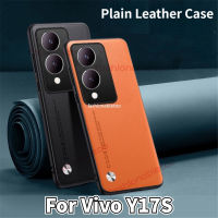 เคสโทรศัพท์หนังพื้นผิวสำหรับ Vivo Y17s Y27 Y 27 Y 17 S Y17 S VivoY17s VIVOY27 4G 5G 2023เคสเคสกันกระแทกกรอบ TPU แบบนุ่มกันกระแทกฝาหลังเปลือกกรอบ