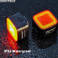 ENFITNIX ไฟท้ายจักรยานไฟท้ายอัจฉริยะ,โคมไฟ LED เบรค LED USB ชาร์จได้ IPX6กันน้ำ MTB จักรยานเสือหมอบ