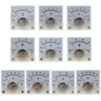 91C4 DC Voltmeter Analog Panel Voltage Meter ตัวชี้แบบกลไก 3-250V