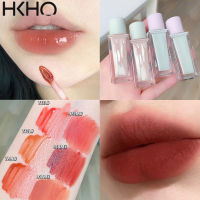 HKHO กระจกแสงน้ำลิปเคลือบริมฝีปากสีด้านทนนานกำมะหยี่ลิปสติกกันน้ำ Liptint