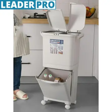 Household Trash Can Stackable Sorting Garbage Bin Recycling Bin