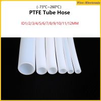 PTFE หลอดคาปิลลารีหุ้มฉนวน F46,ท่อป้องกันความร้อนส่งท่อแข็งทนทานต่อการกัดกร่อน600สำหรับท่อรูเบอร์1/2/3/4/5/6/7/8/9/10/11/12มม. วี (มิลค์ไวท์)-5/2/1เมตร