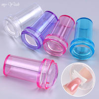 myyeah 4 Colors Silicone Nail Art Stamper French Nails Pattern Transfer UV Gel Stamping Templates Scraper Tool Manicure