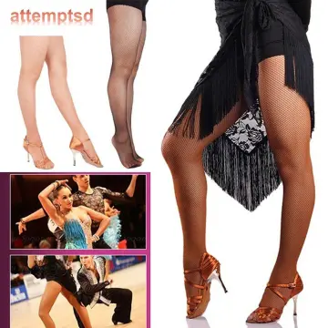 Professional Latin Tights Women Professional Fishnet Tights Ballroom&Latin  Dance Hard Yarn Elastic Latin Stockings Pantyhose