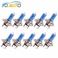 10pcs H4 Halogen Bulb 55W 12V Super Bright Car Headlight Lamp Fog Lights High Power Auto Light Bulbs 5000K White