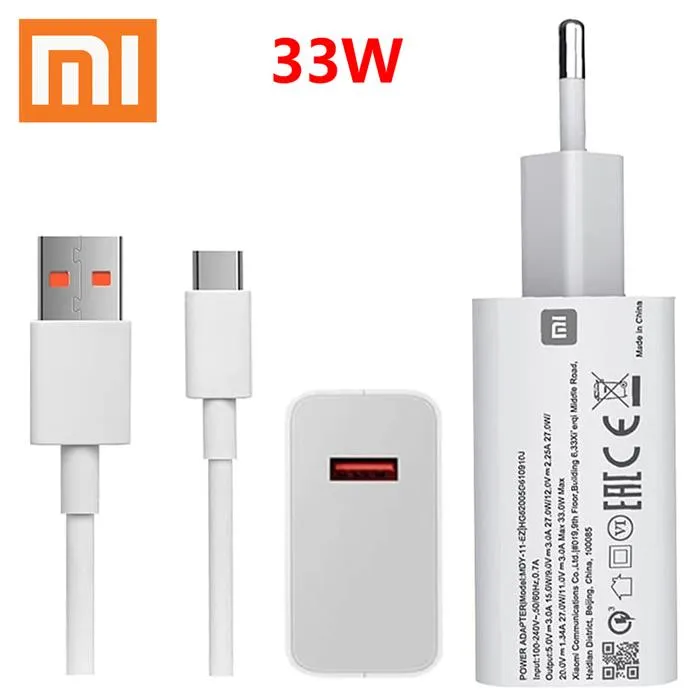 33W For Xiaomi Fast Charger Mi Turbo Charge EU Phone Cargador Redmi Note 11  10 Poco M2 Pro Mi 10s Blackshark 2 Chargeur | Lazada PH