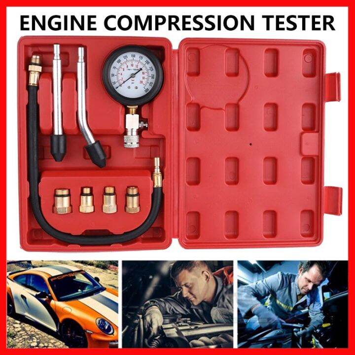 Automotive Motorcycles Petrol Engine Cylinder Pressure Gauge Tester