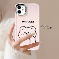 เคส RouJiang สำหรับ iPhone 15 14 13 12 11 Pro Max X Xr Xs Max 7 8 Plus SE 2020อนิเมะการ์ตูนน่ารักเคสโทรศัพท์หมีแบบหมุด