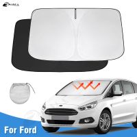 ┇ Car Windshield Sun Shade for Ford S-MAX S MAX Accessories Window Shade Foldable Sun Visor Protector Blocks UV Rays