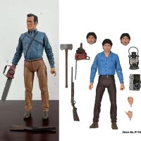 Asli NECA The ผีอมตะ (Evil Dead) Ash 7 Inci Figur Aksi Model Mainan Koleksi Boneka Dekorasi Meja Dapat Dipindah Sendi