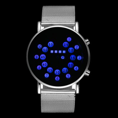 （A Decent035） LED Fashion CoolWatch Men WatchesMesh MontreMasculino Relojes
