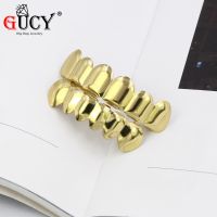 GUCY New HIP HOP Teeth Grillz Top amp; Bottom Vampire Fangs Grills Caps Set With Silicone