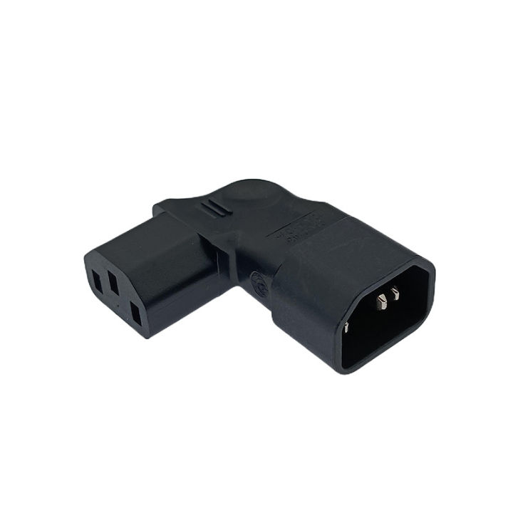 [habilulu] 10a 3pin Iec Connector Down Up 90 Angled Iec 320 C14 Male To