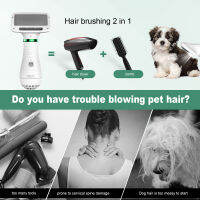 2-In-1 Dog Dryer Quiet Dog เครื่องเป่าผมและหวีแปรง Grooming Kitten Cat Hair Combs Puppy Fur Blower ปรับ Temprature