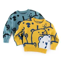 [COD] 27kids brand childrens autumn new 2022 fashion sweater boys knitted wholesale one piece consignment