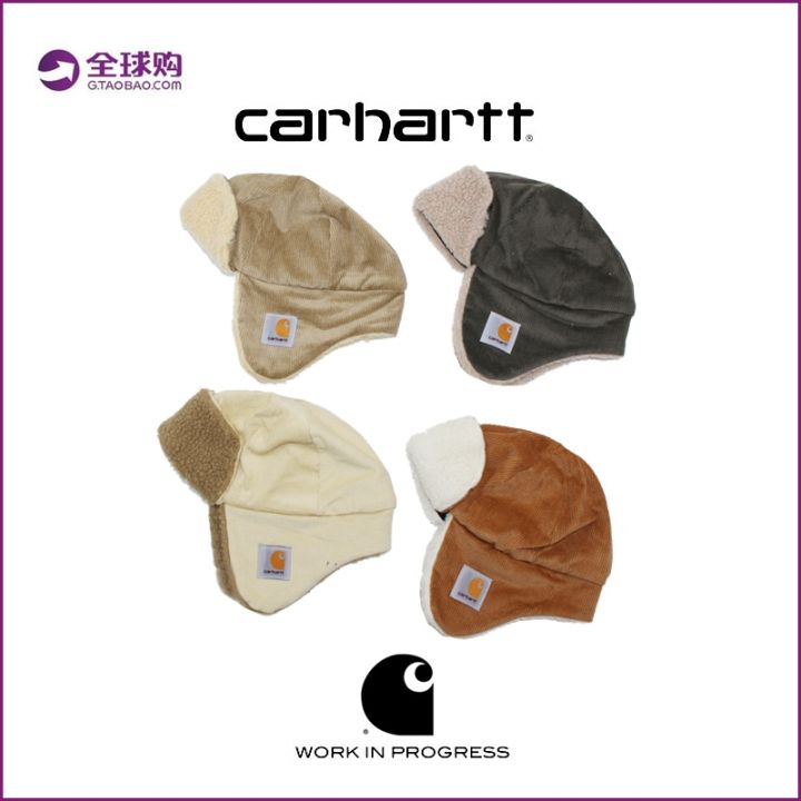carhartt-carhartt-เด็กสาว-lei-fang-s-หมวก-corduroy-เส้นใยขนแกะที่ปิดหูเด็กหมวกอบอุ่น