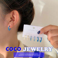 COCOJEWELRY ญี่ปุ่นและเกาหลีใต้2021ใหม่ทุกวันน่ารักทุกการแข่งขันต่างหู Ins แนวโน้มอุปกรณ์เสริมที่เรียบง่ายเครื่องประดับของขวัญ