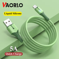 VAORLO สายชาร์จเร็วซิลิโคนเหลว,สายชาร์จไมโคร USB Type C 5A สำหรับ Samsung Huawei Xiaomi One Plus