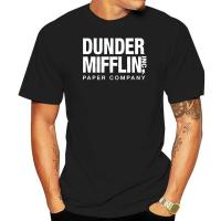 The Office เสื้อแฟชั่นคอกลมแขนลำลองขาสั้นสำหรับผู้ชาย,เสื้อ Dunder Mifflin แฟชั่นผ้าฝ้าย100% ฤดูร้อนพิมพ์ลายคอกลมใหม่เสื้อยืดตลก